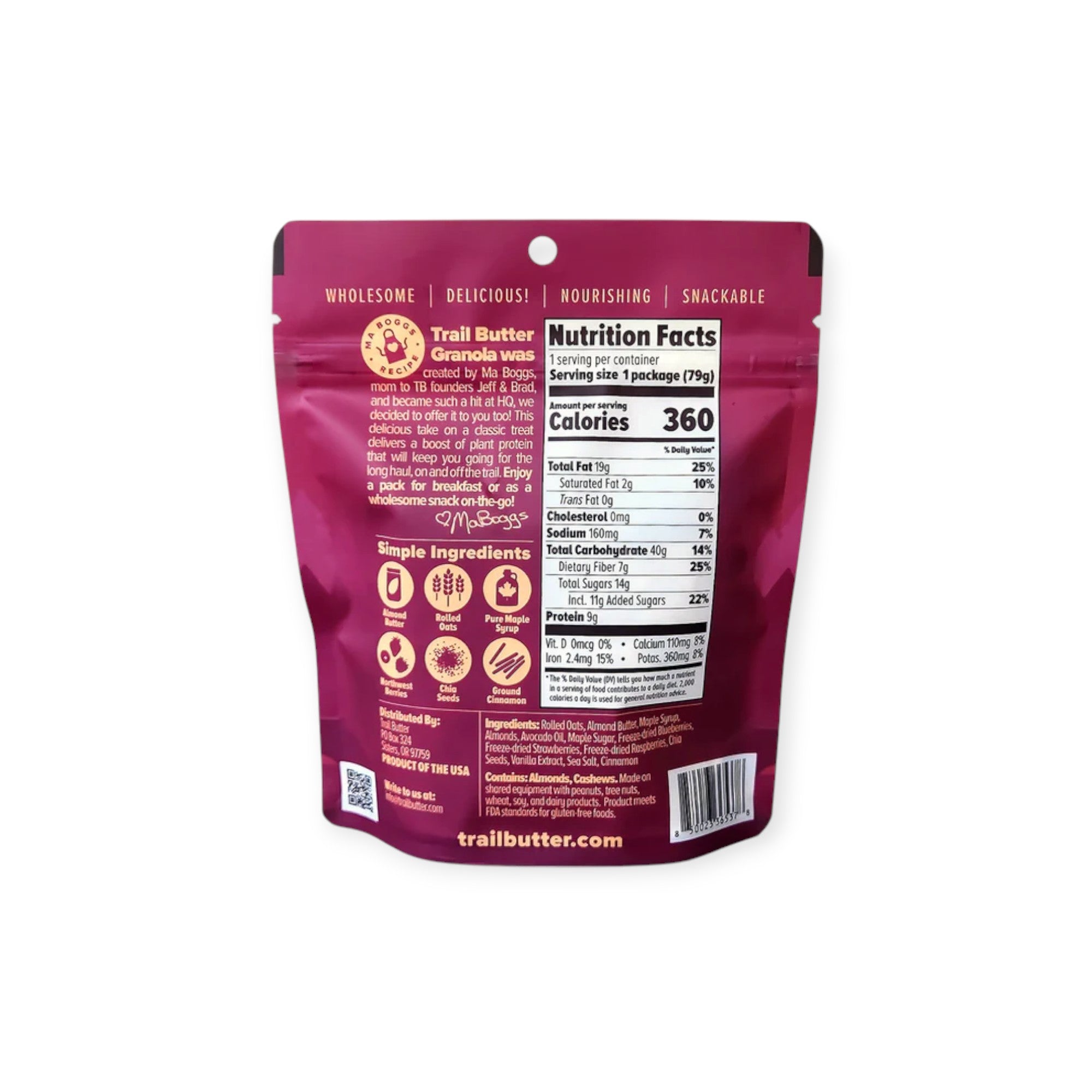Trail Butter Nut Granola 2.8oz Pack - FERAL