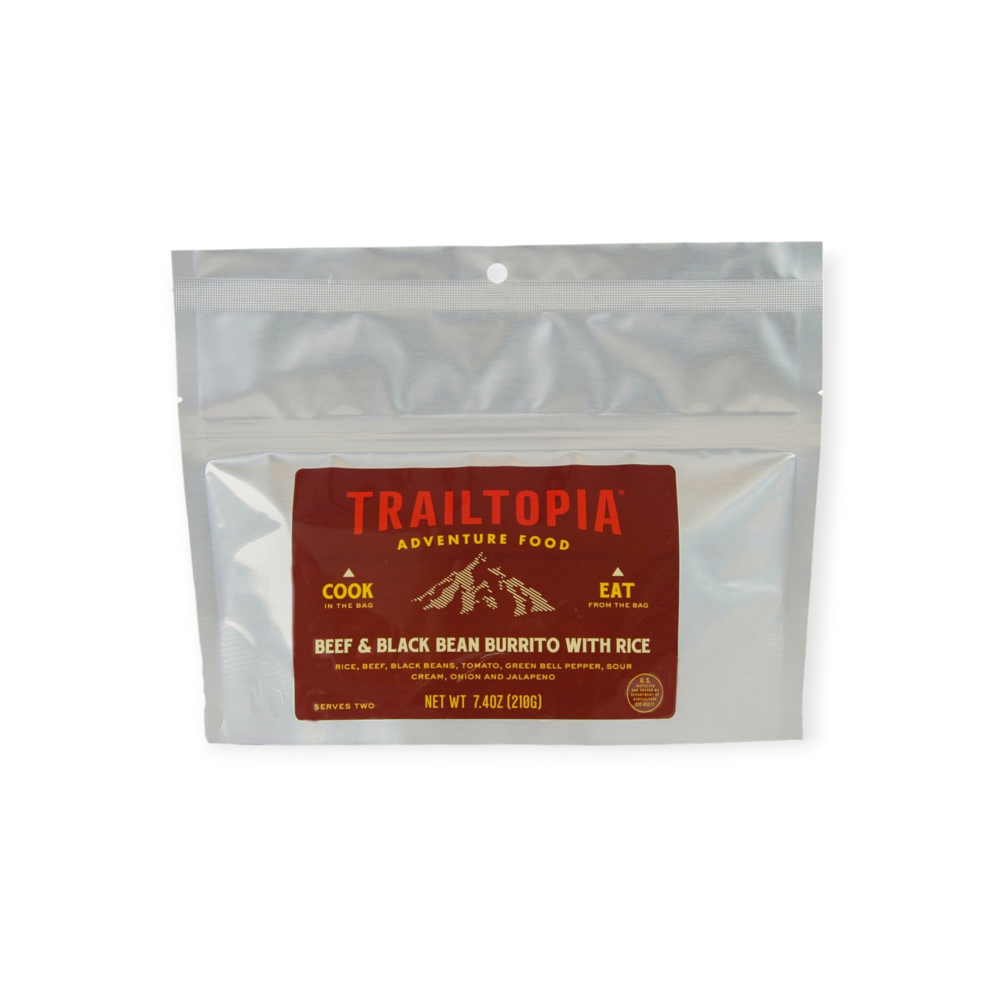 Trailtopia Beef & Black Bean Burrito Freeze Dried Meal 2 Serving - FERAL