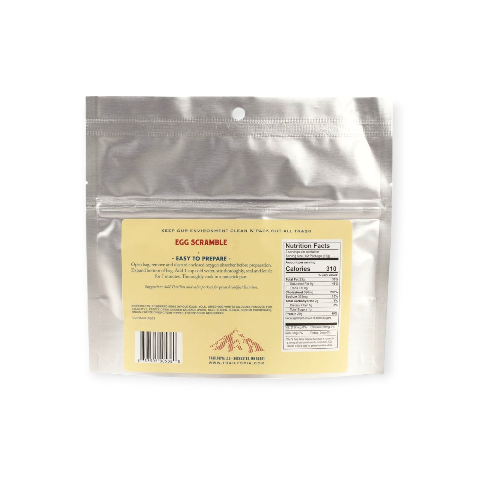 Trailtopia Egg Scramble Freeze Dried Meal - FERAL