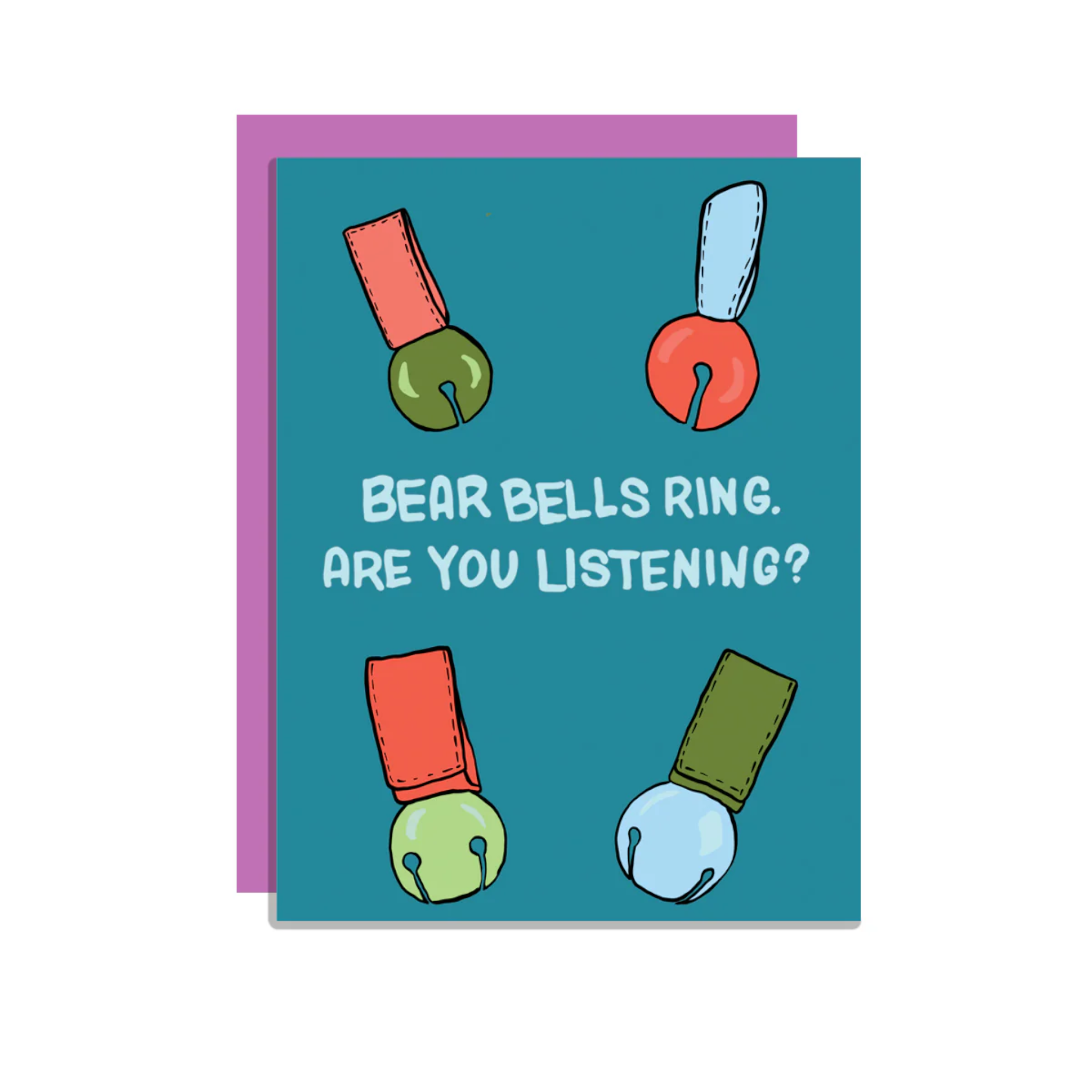 Wild Lettie Bear Bells Greeting Card - FERAL