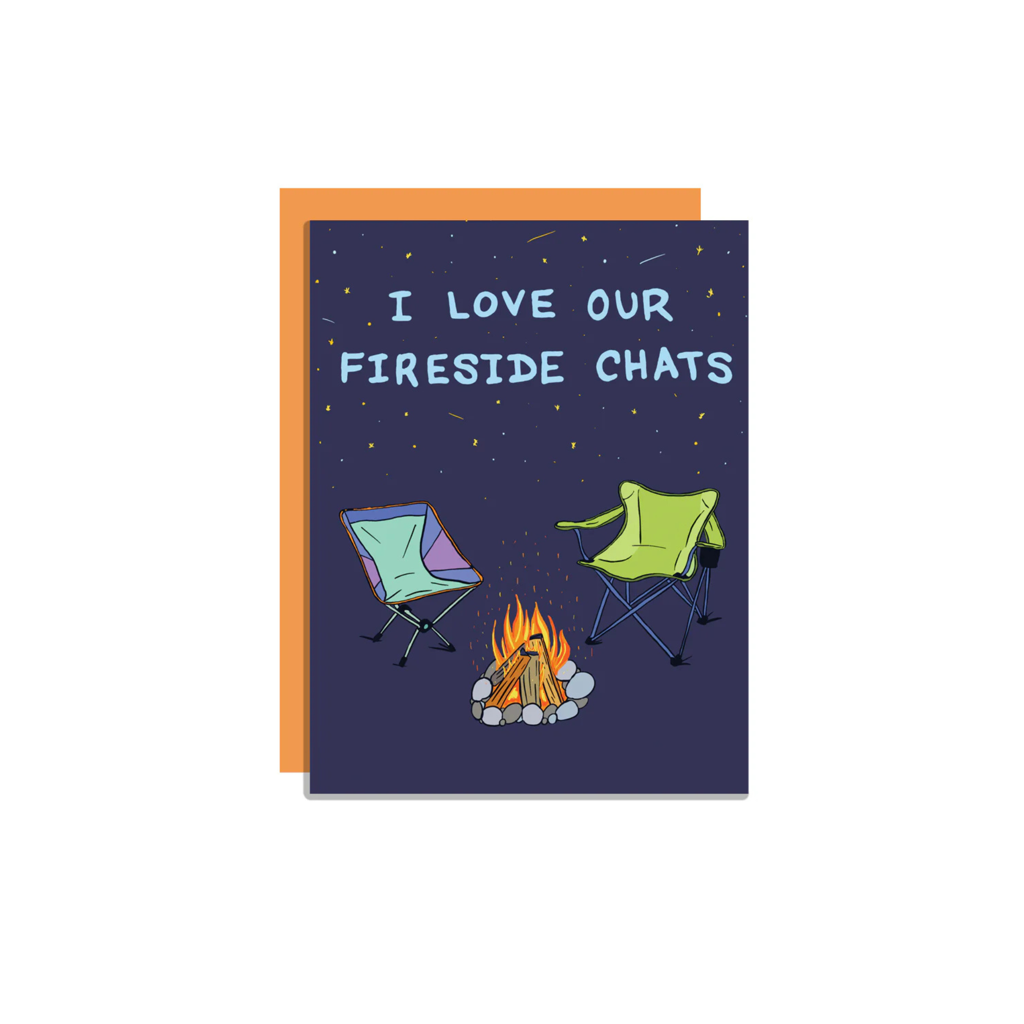 Wild Lettie Fireside Chats Greeting Card - FERAL
