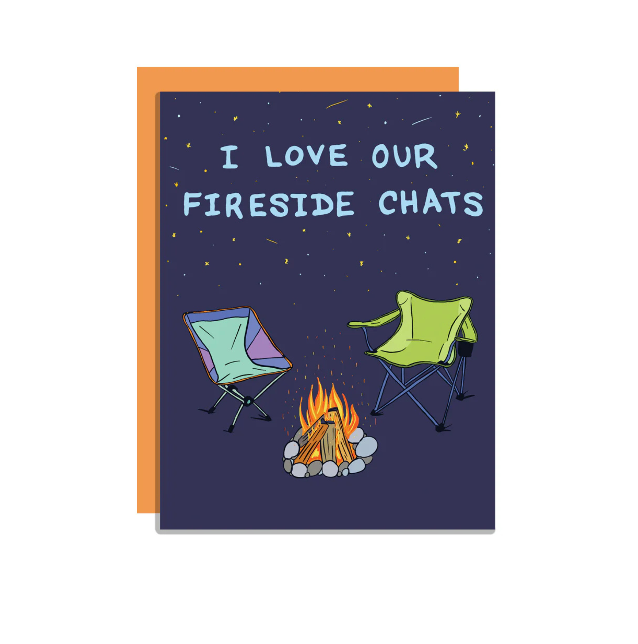 Wild Lettie Fireside Chats Greeting Card - FERAL