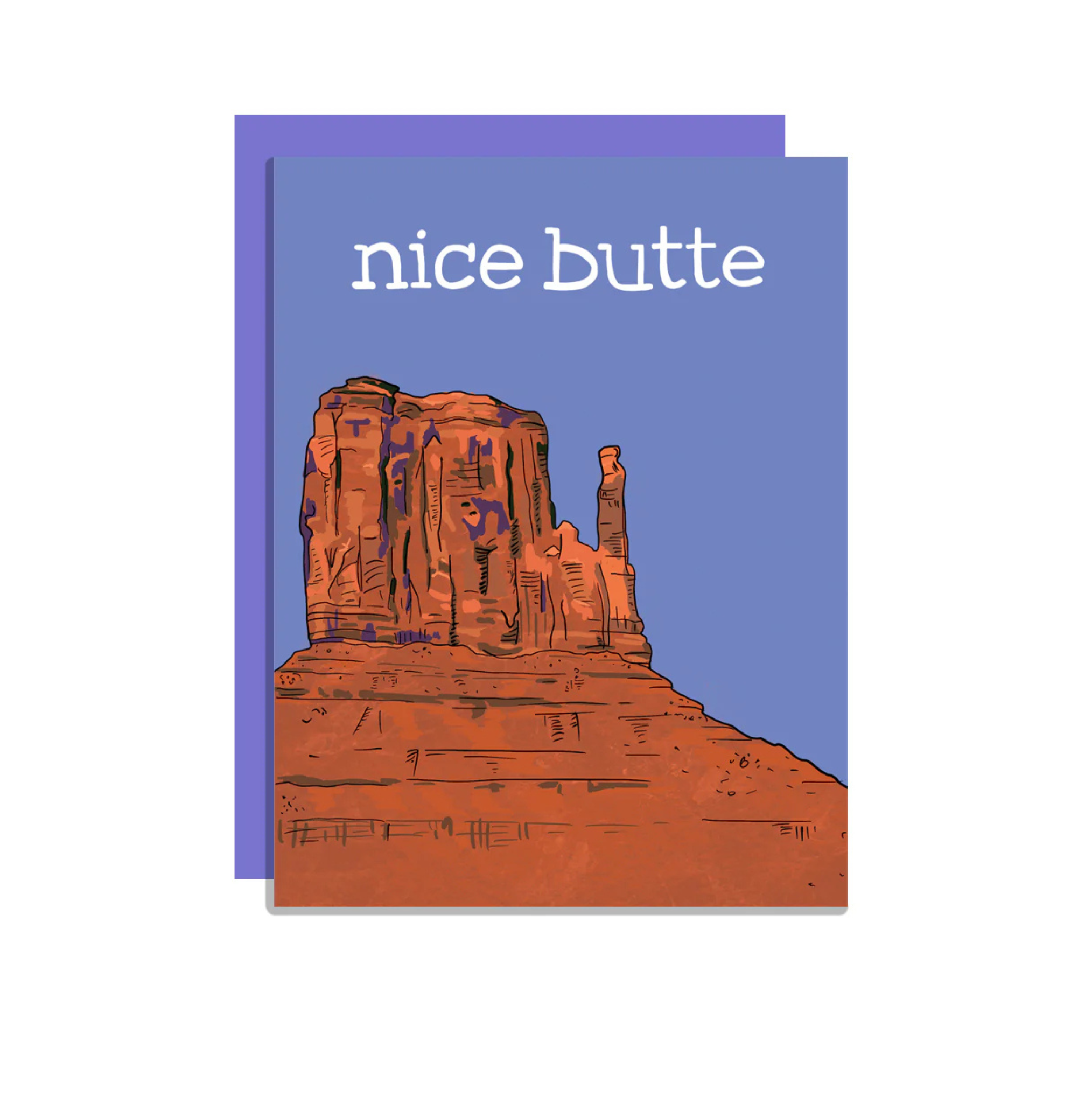Wild Lettie Nice Butte Greeting Card - FERAL