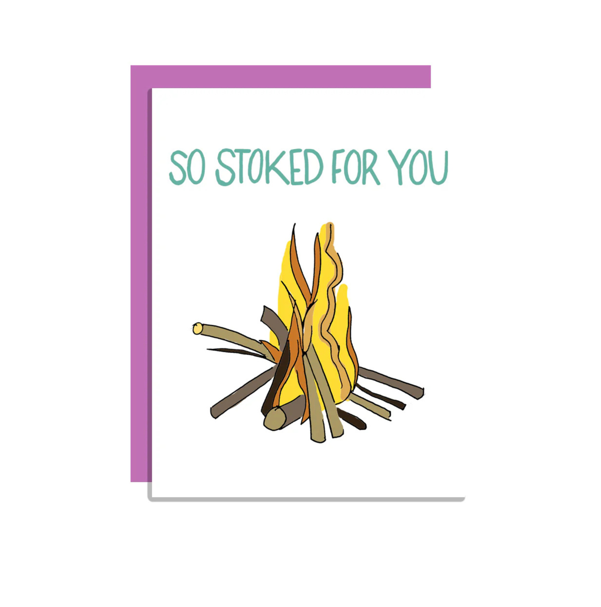 Wild Lettie So Stoked Greeting Card - FERAL