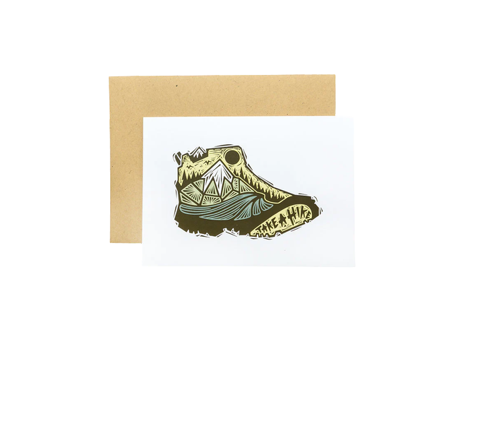 Woosah Outfitters Take A Hike Greeting Card - FERAL