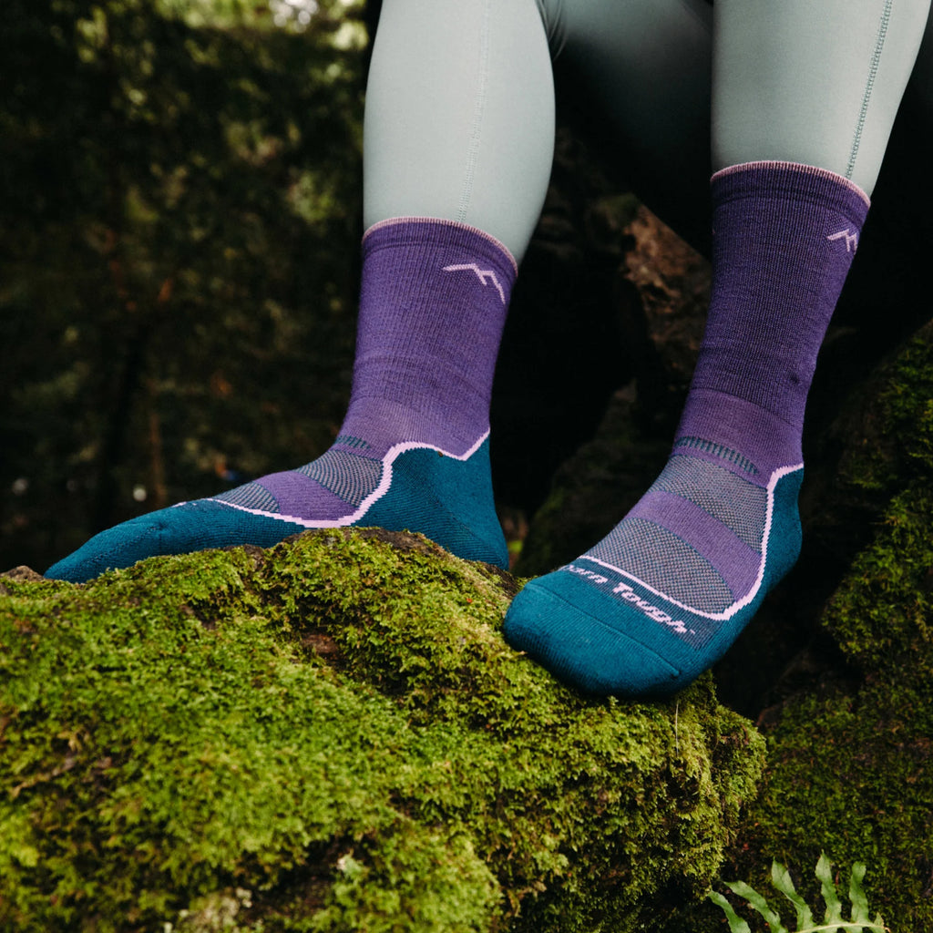Darn Tough Women's Light Hiker Micro Crew Lightweight with Cushion Socks