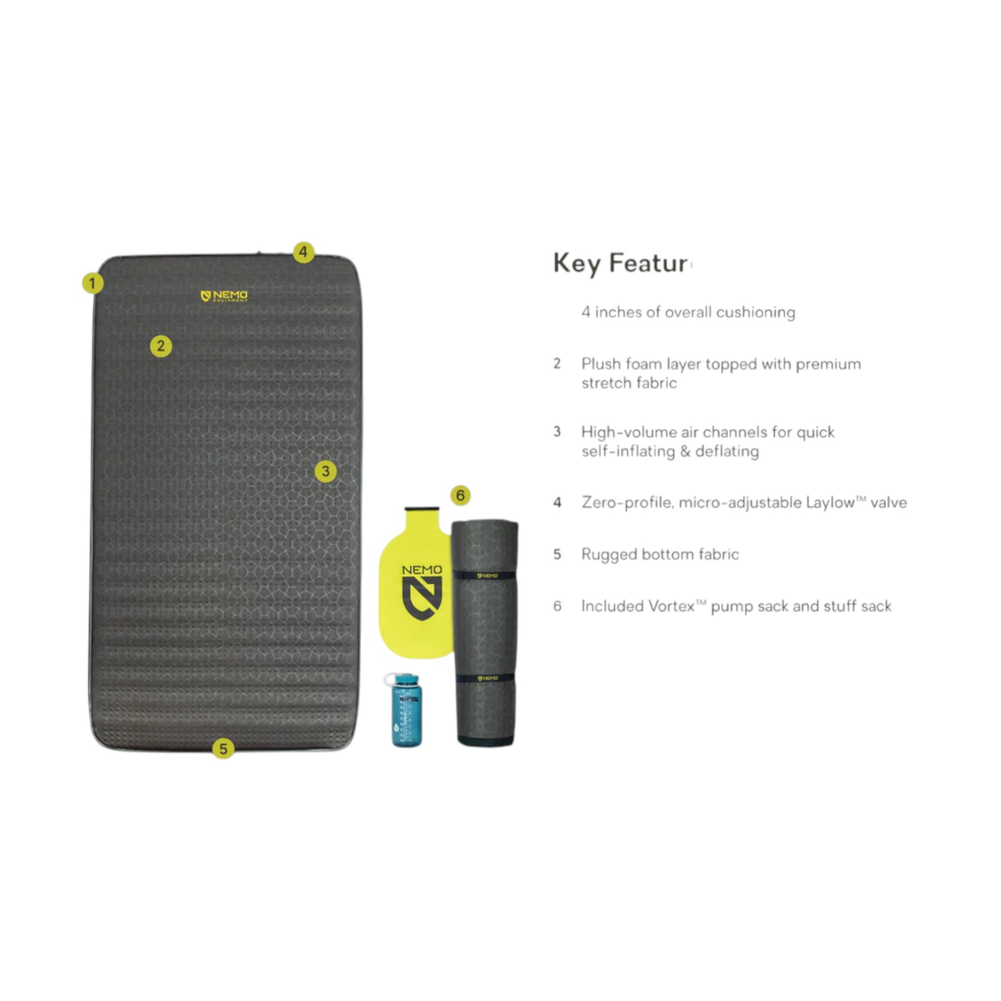 NEMO Roamer Self-Inflating Mattress - FERAL