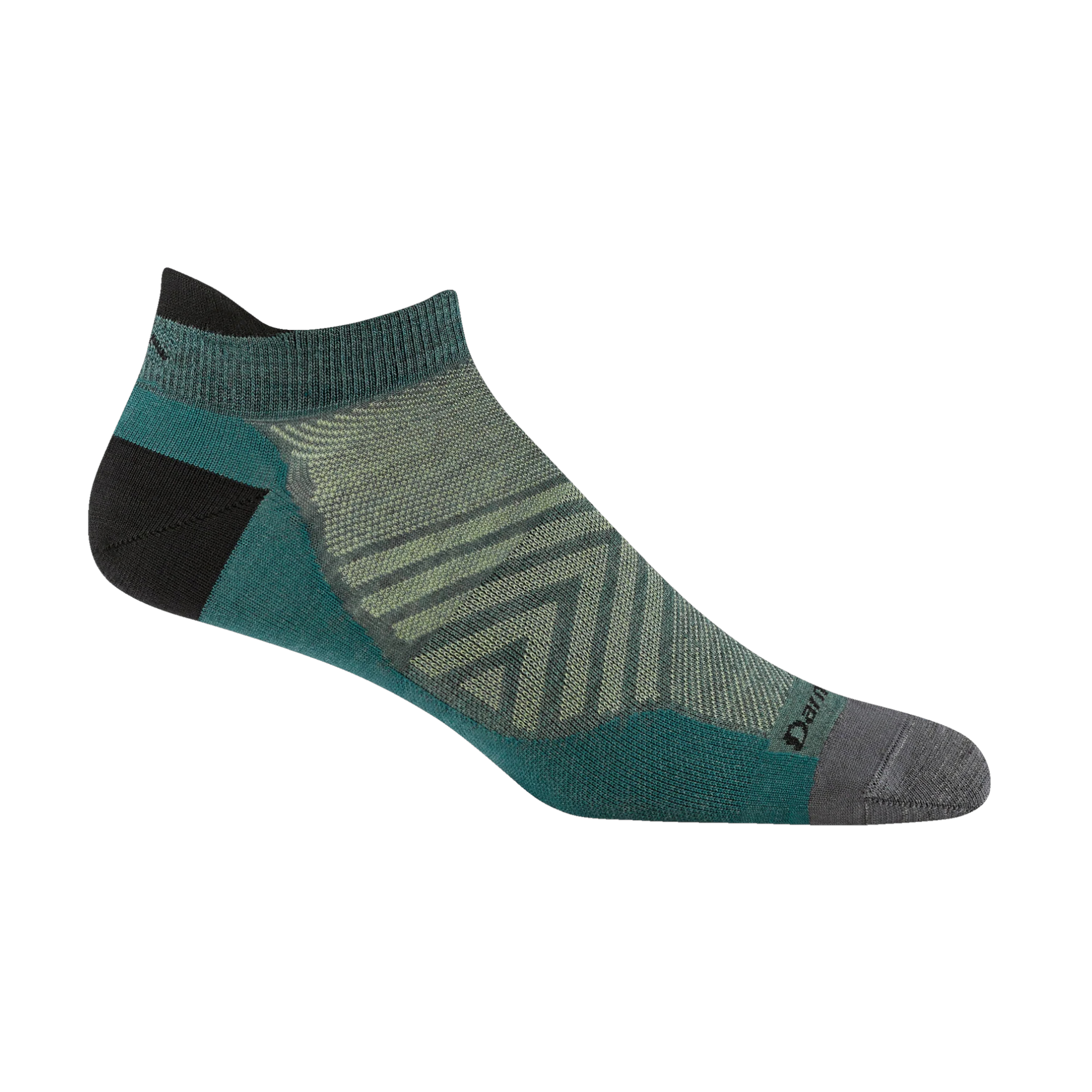 Darn Tough Men's No Show Tab Ultra-Lightweight With Cushion Running Socks - FERAL