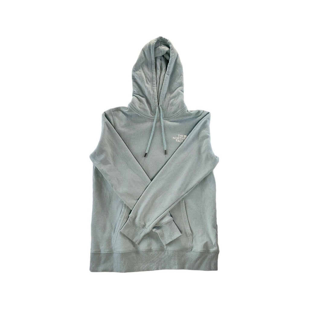 North Face Women's Hoodie Top Light Blue Medium USED - FERAL