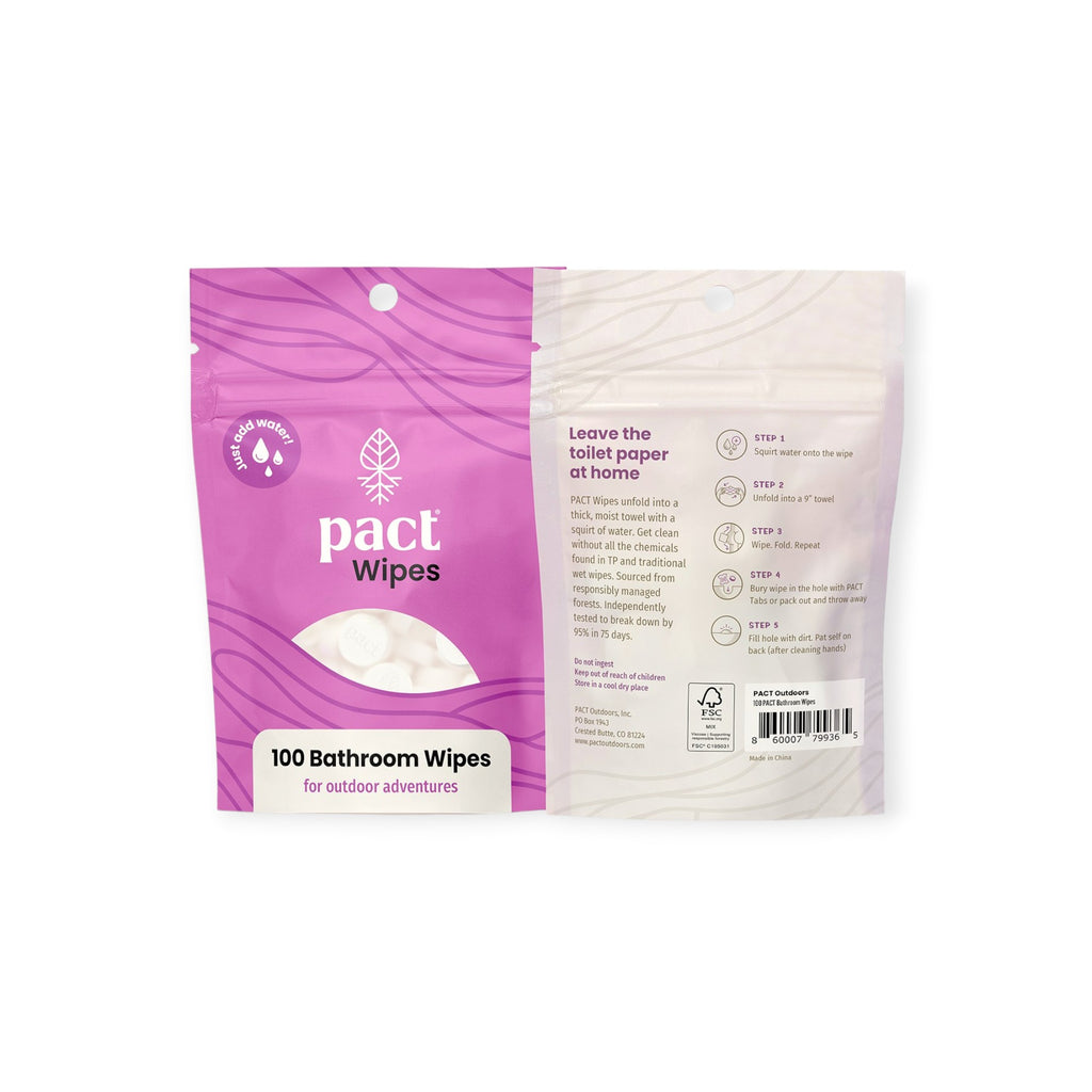 PACT Outdoors Bathroom Wipes - 100 Pack - FERAL