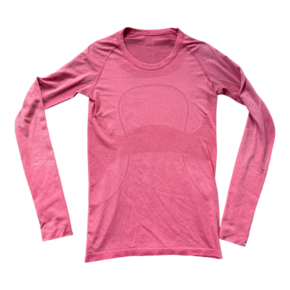 Lululemon Women's Long Sleeve Active Shirt Pink Size 8 USED - FERAL