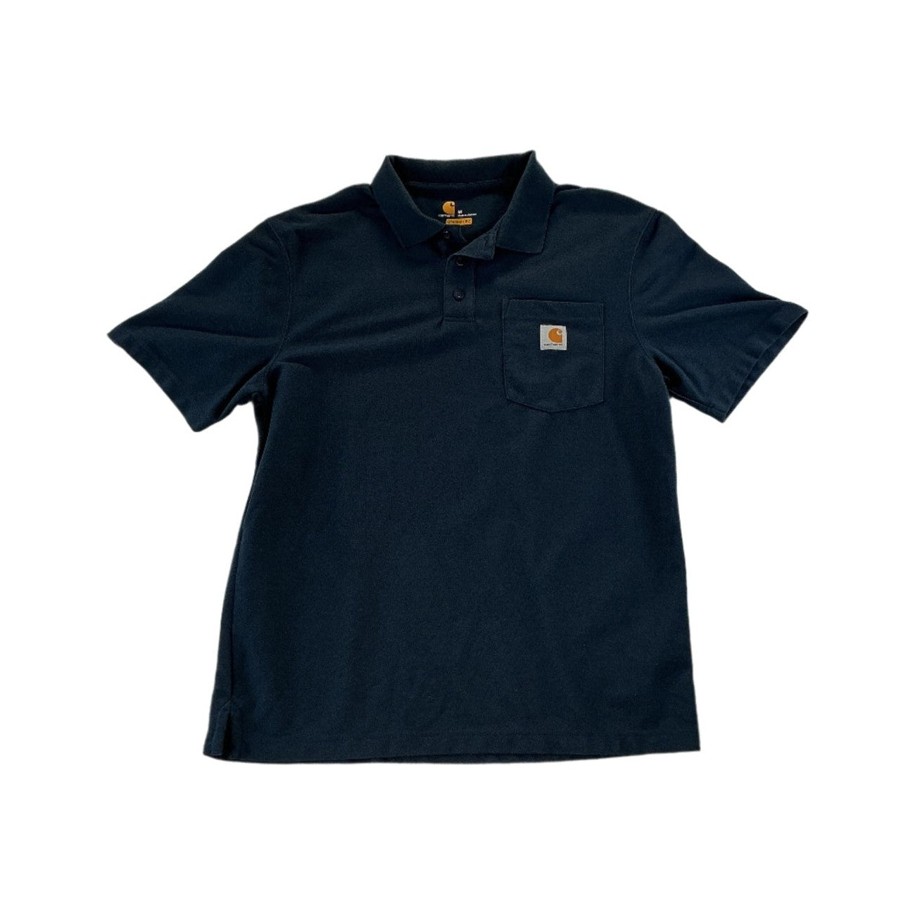 Carhartt Men's Original Fit Polo Shirt Medium Navy Blue USED - FERAL