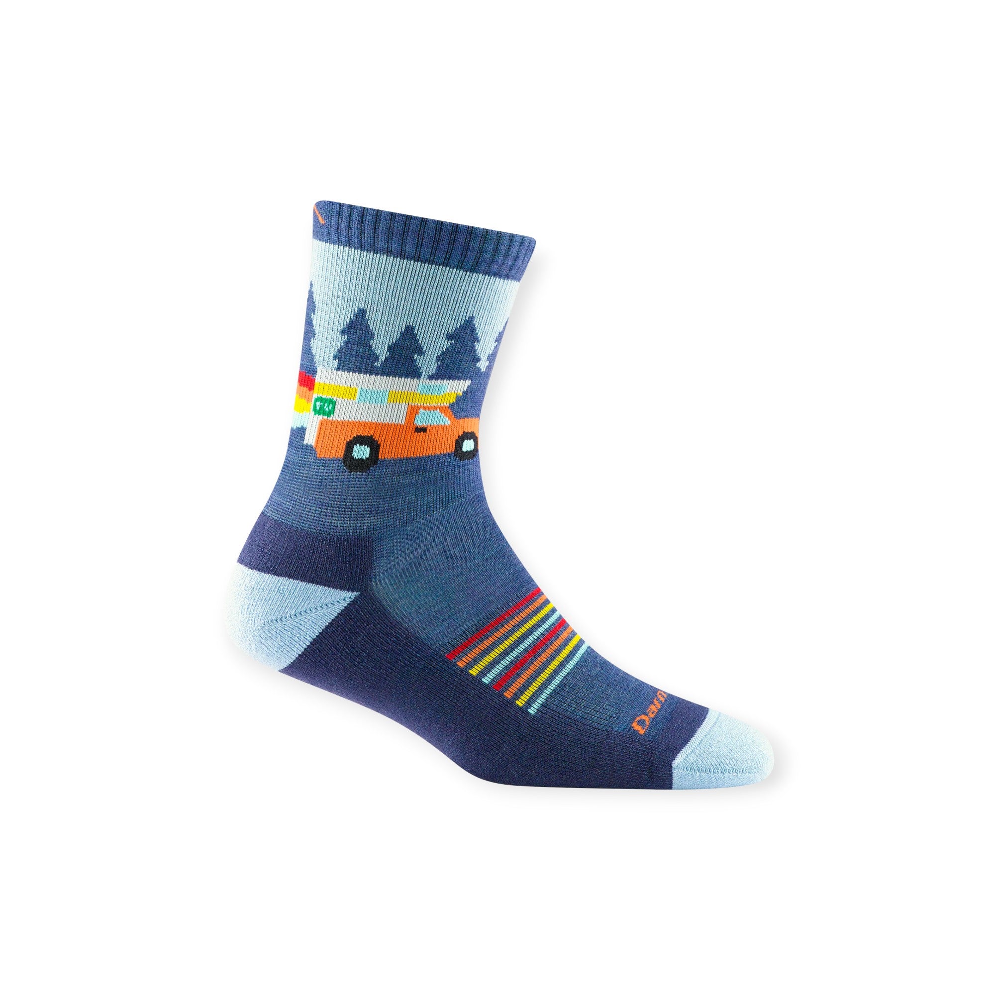 Darn Tough Kids' Van Wild Micro Crew Lightweight Hiking Socks - FERAL