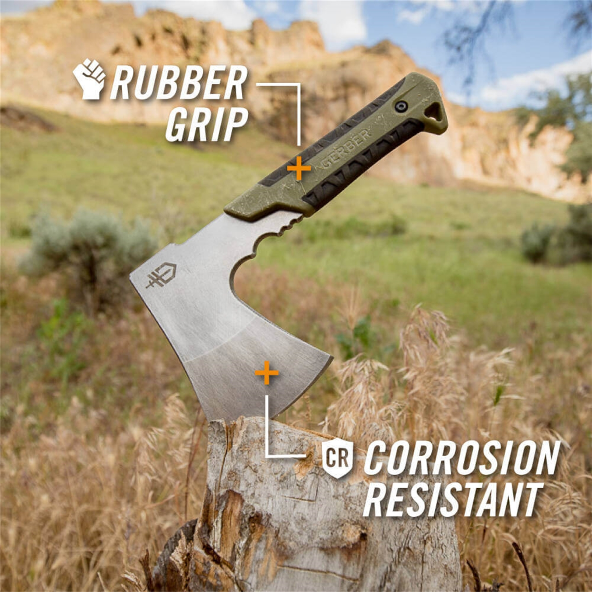 Gerber Pack Hatchet Silver | Green - FERAL