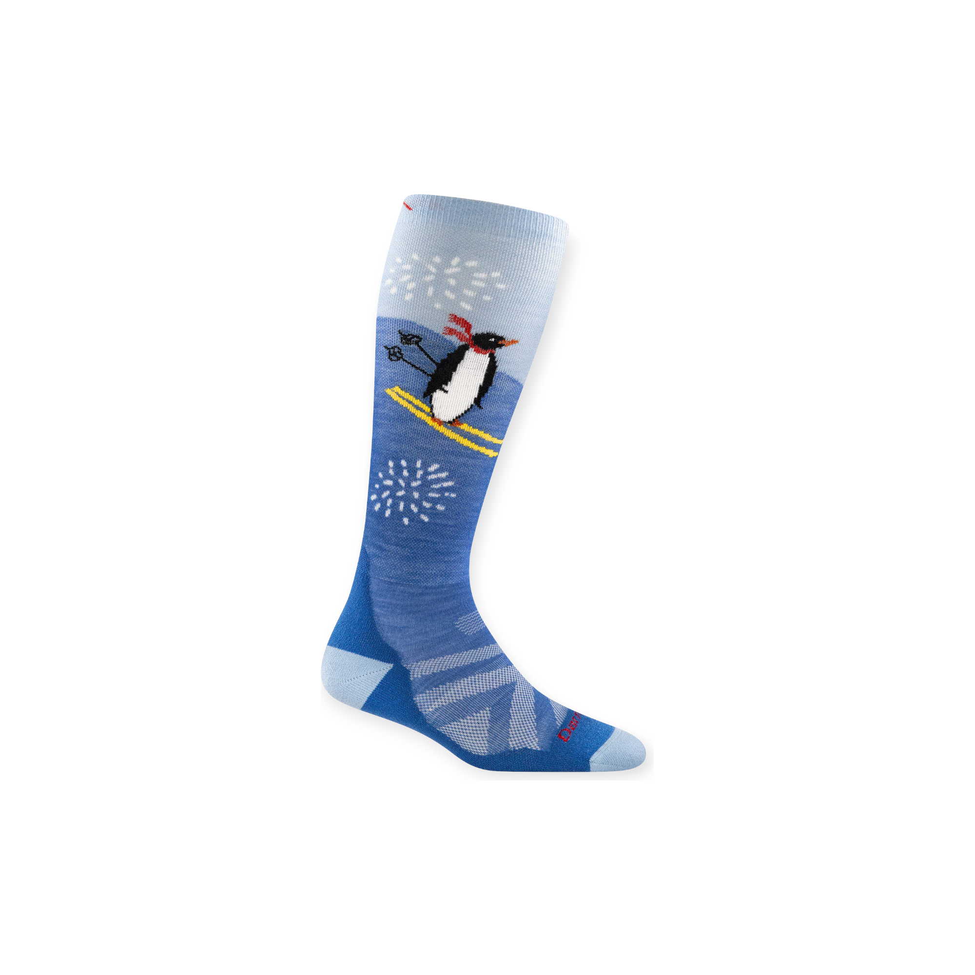 Darn Tough Kids' Penguin Peak Over-the-Calf Midweight Ski & Snowboard Sock - FERAL