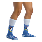 Darn Tough Kids' Penguin Peak Over-the-Calf Midweight Ski & Snowboard Sock - FERAL