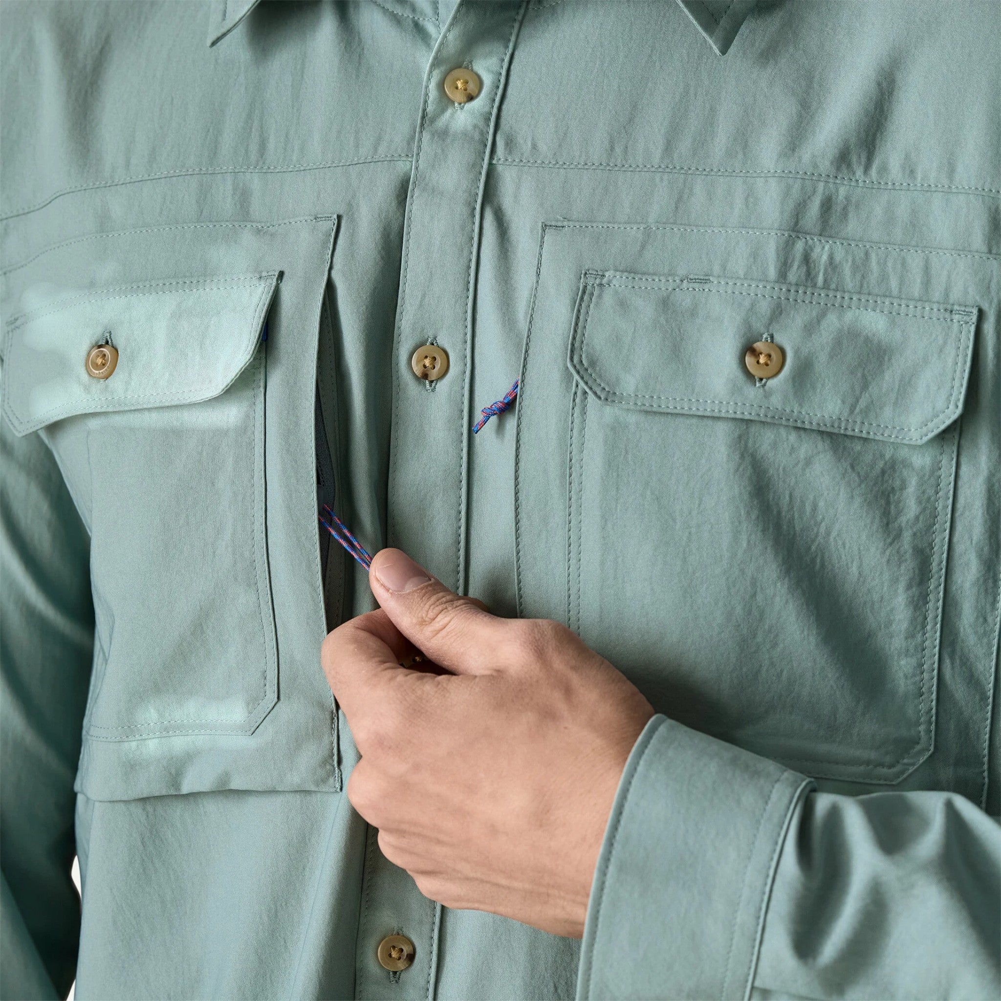 Patagonia Men's L/S Self Guided Sun Shirt - FERAL