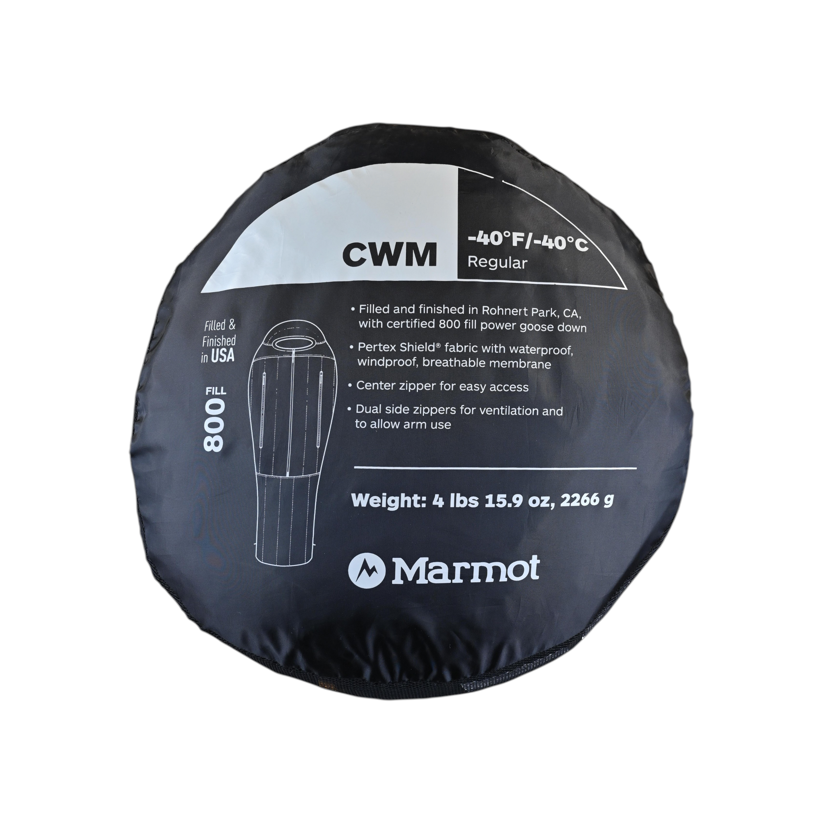 Marmot CWM -40° Down Sleeping Bag - FERAL