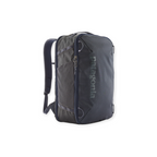 Gray convertible carry-on backpack by Patagonia with zipper closure and two padded shoulder straps.