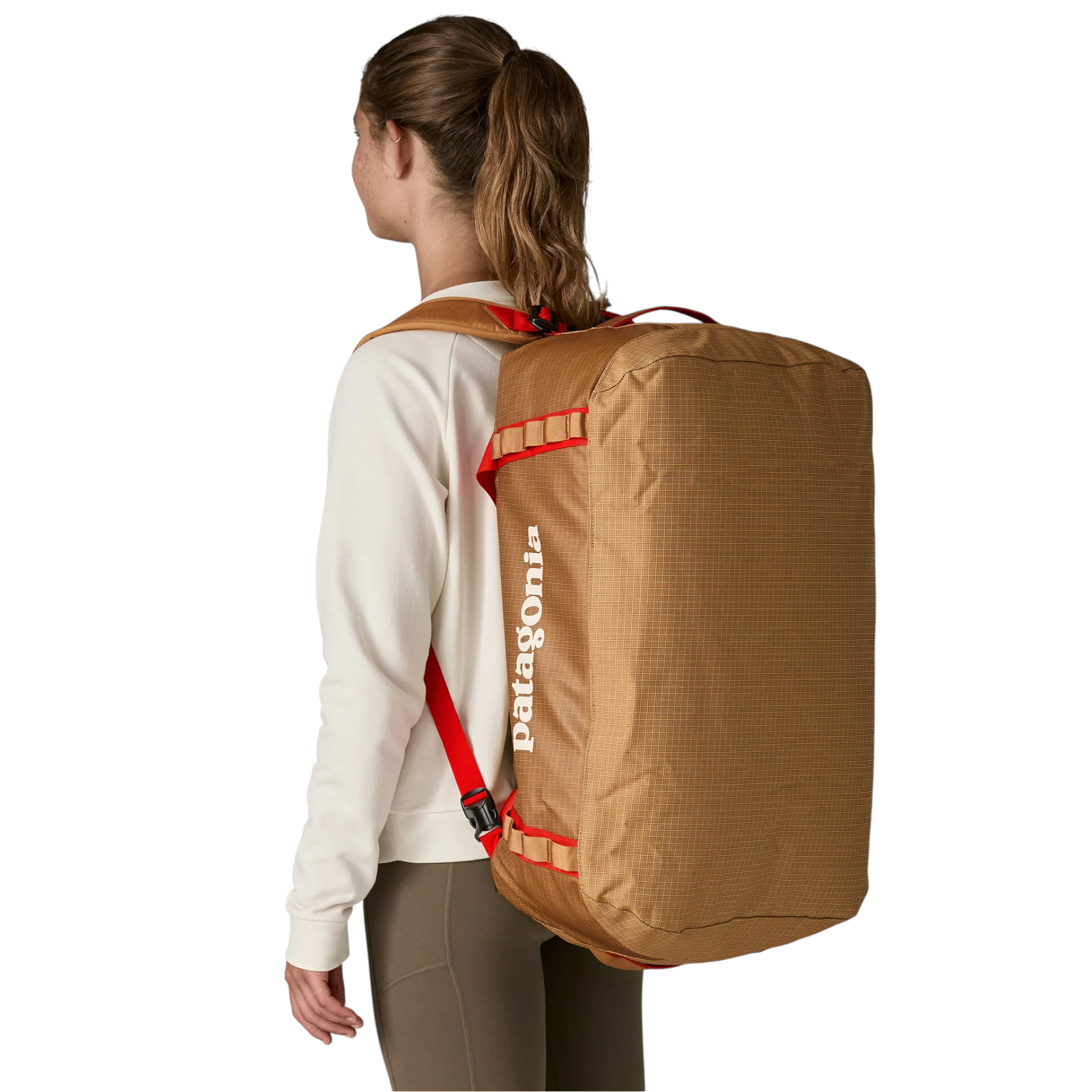 patagonia - 55l coriander brown black hole duffel bag Patagonia Black Hole Duffel 55 L Black