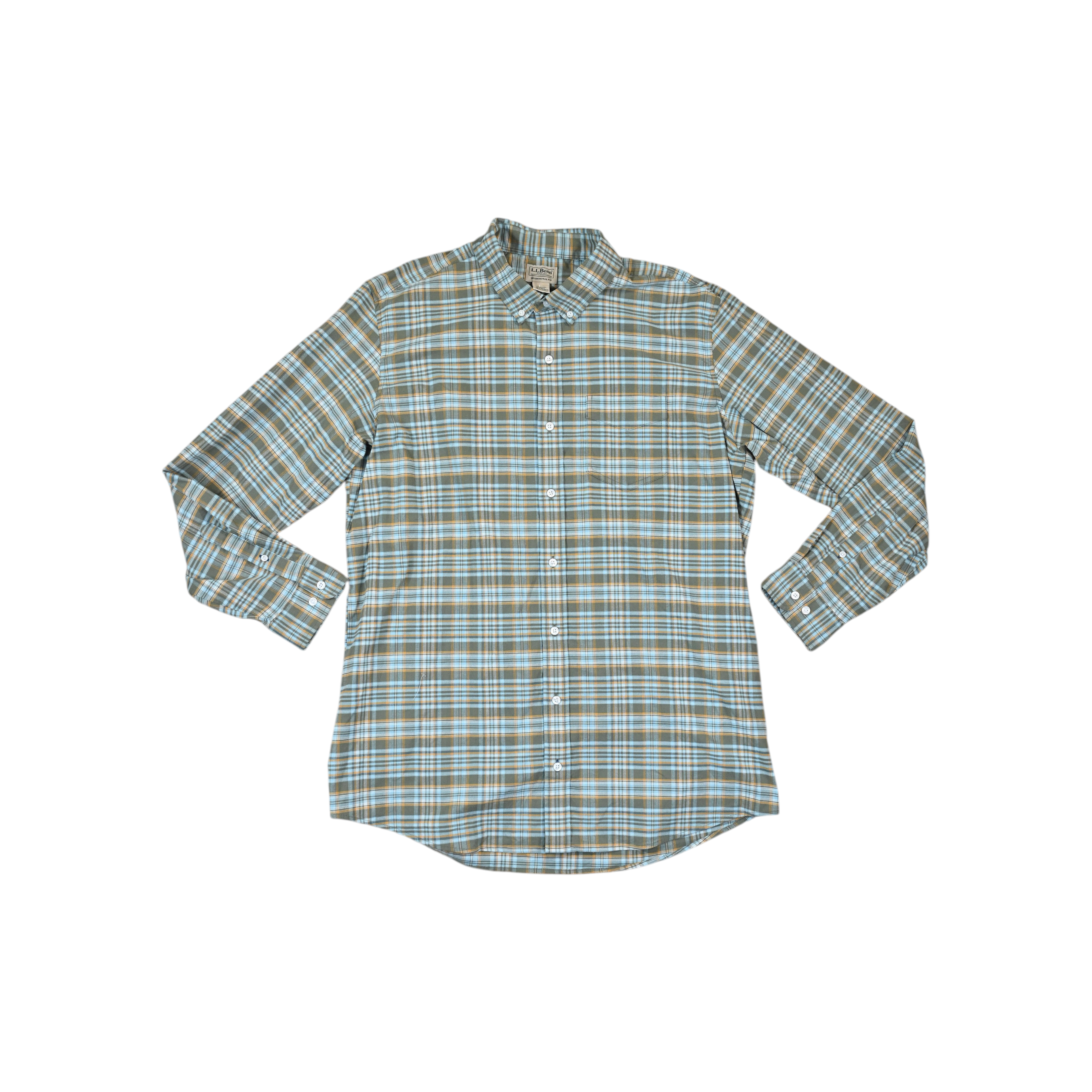 Ll Bean Men's Traditional Fit Lightweight Flannel Shirt - FERAL