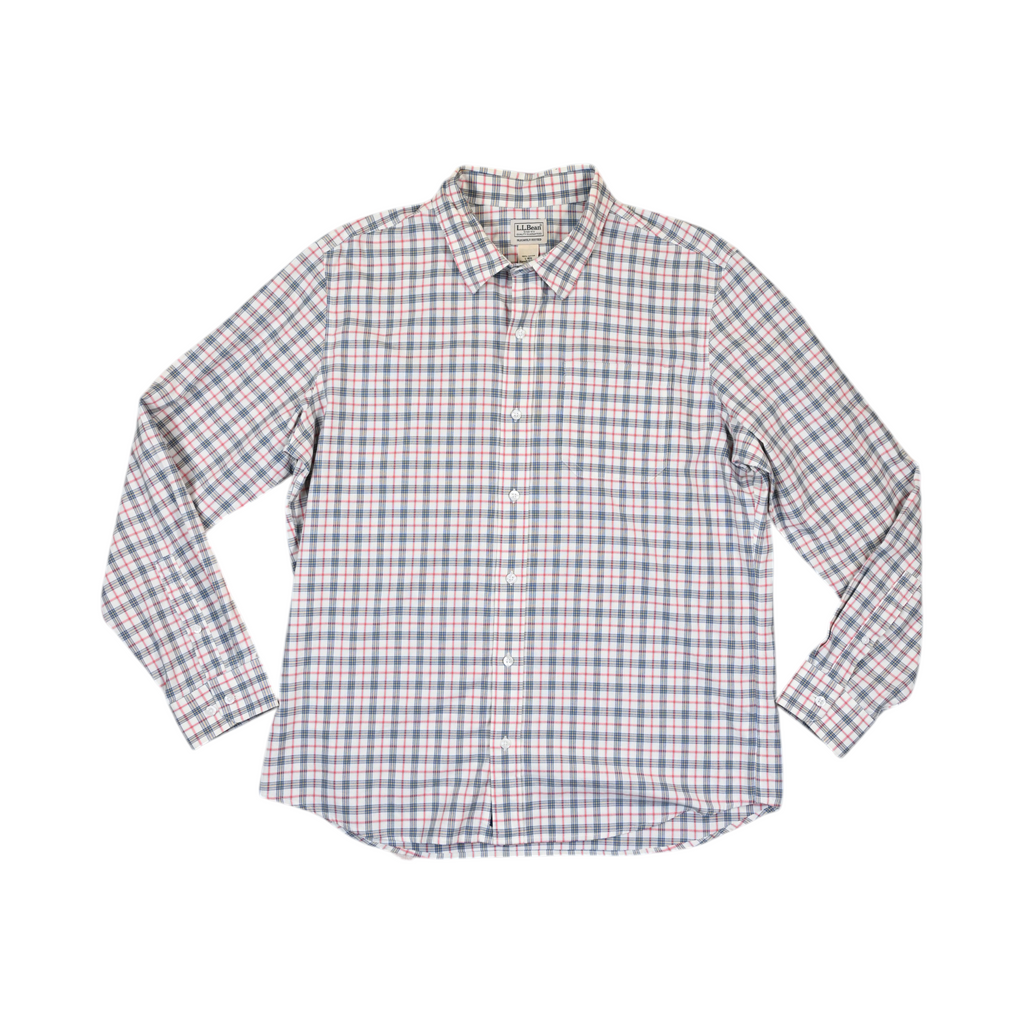 Ll Bean Men's Kennebunk Sport Long Sleeve Button Up