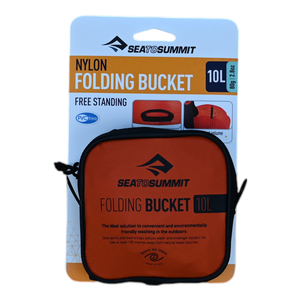 Sea to Summit 10L Nylon Folding Bucket Red USED - FERAL