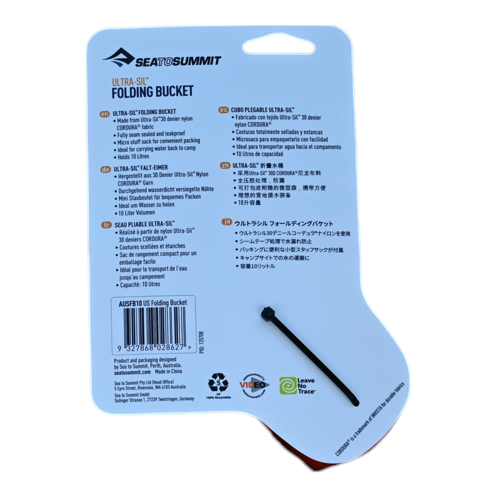 Sea to Summit Ultra-Sil 10L Folding Bucket Red USED - FERAL