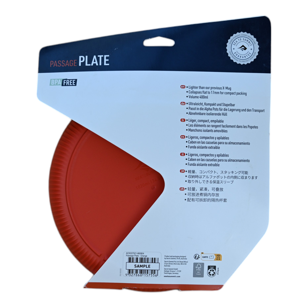 Sea to Summit Passage Plate Orange USED - FERAL