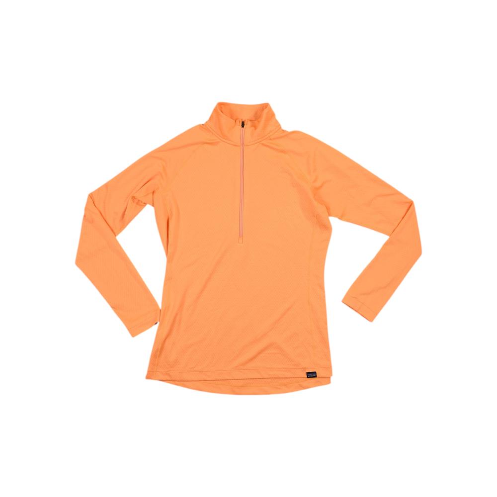 Patagonia Women's 1/4 Zip Capilene Midweight Baselayer Shirt Orange L Used - FERAL