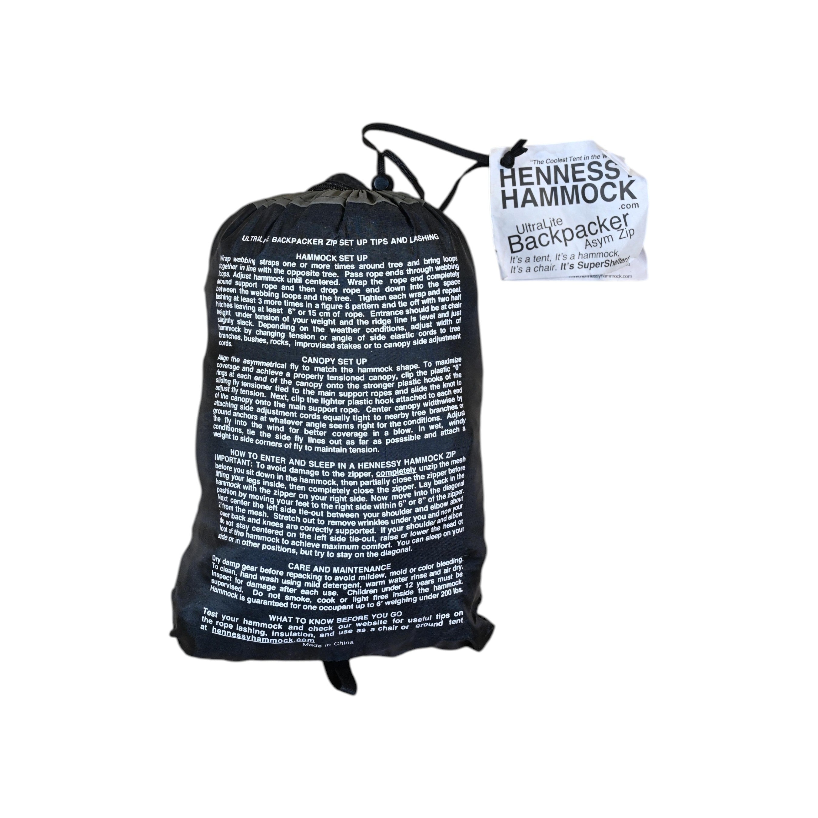 Hennessy Hammock Ultralite Backpacker Asym Zip Hammock - FERAL