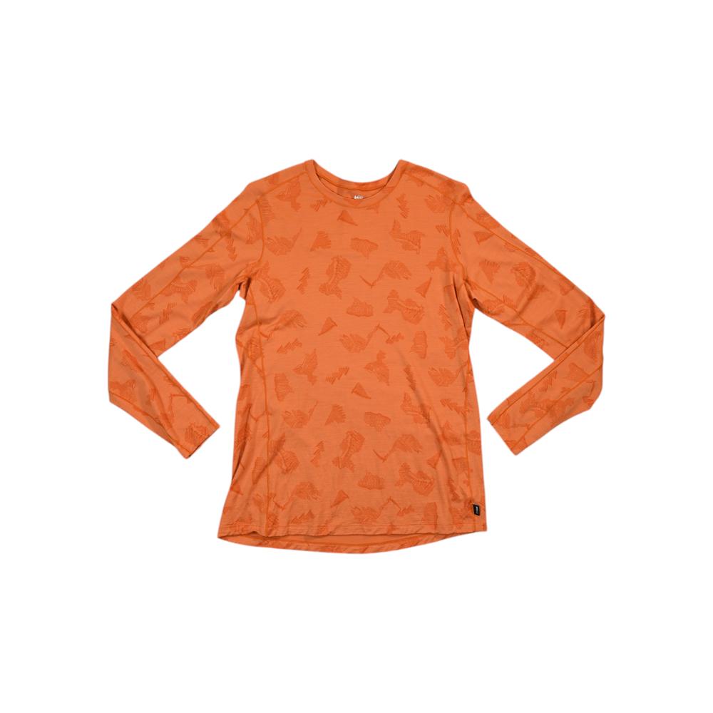 Rei Women's 100% Merino Baselayer Shirt Orange M Used - FERAL