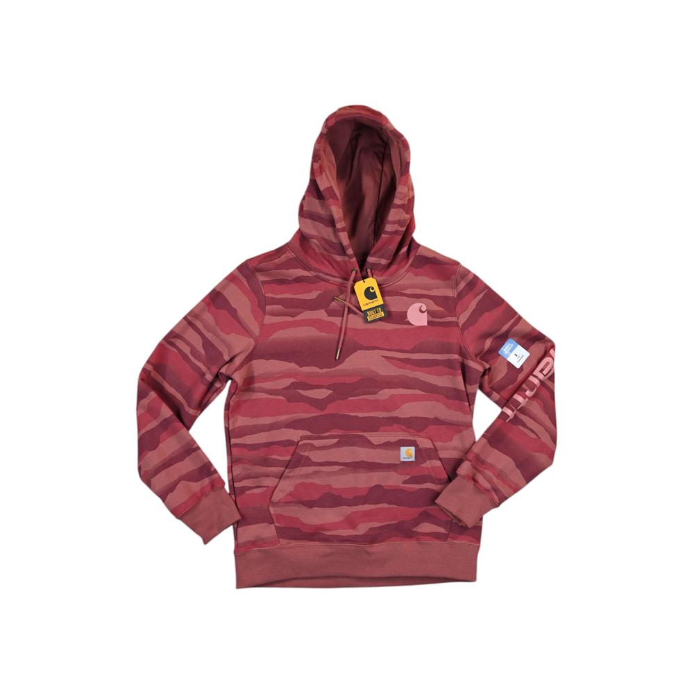 Carhartt Women's Marquette Camo Logo Hoodie Pink Camo S Used - FERAL