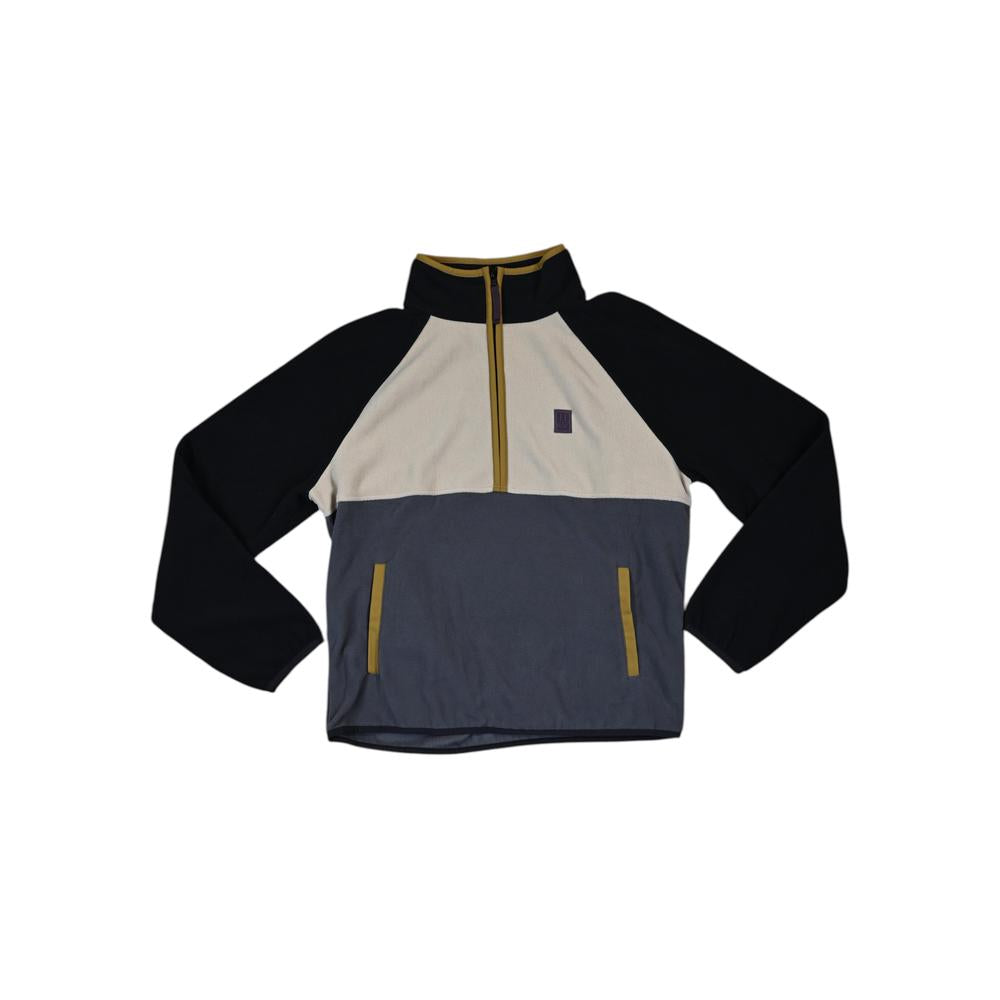 Topo Designs Women's Vista 1/4 Zip Lightweight Fleece Fleece Black/Tan M Used - FERAL