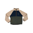 Topo Designs Women's Vista 1/4 Zip Lightweight Fleece Navy/Green/Oatmeal M Used - FERAL