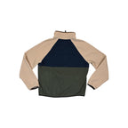 Topo Designs Women's Vista 1/4 Zip Lightweight Fleece Navy/Green/Oatmeal M Used - FERAL