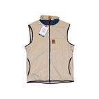 Topo Designs Men's Vista Lightweight Fleece Oatmeal/Pond Blue Vest M Sample - FERAL