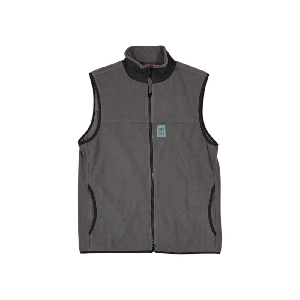 Topo Designs Men's Vista Lightweight Fleece Vest Charcoal/Black Vest M Used - FERAL