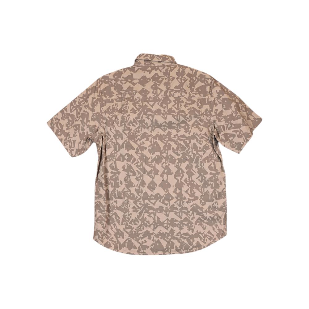 Topo Designs Men's Desert Shirt Short Sleeve Shirt Cobblestone Geo Print M Used - FERAL