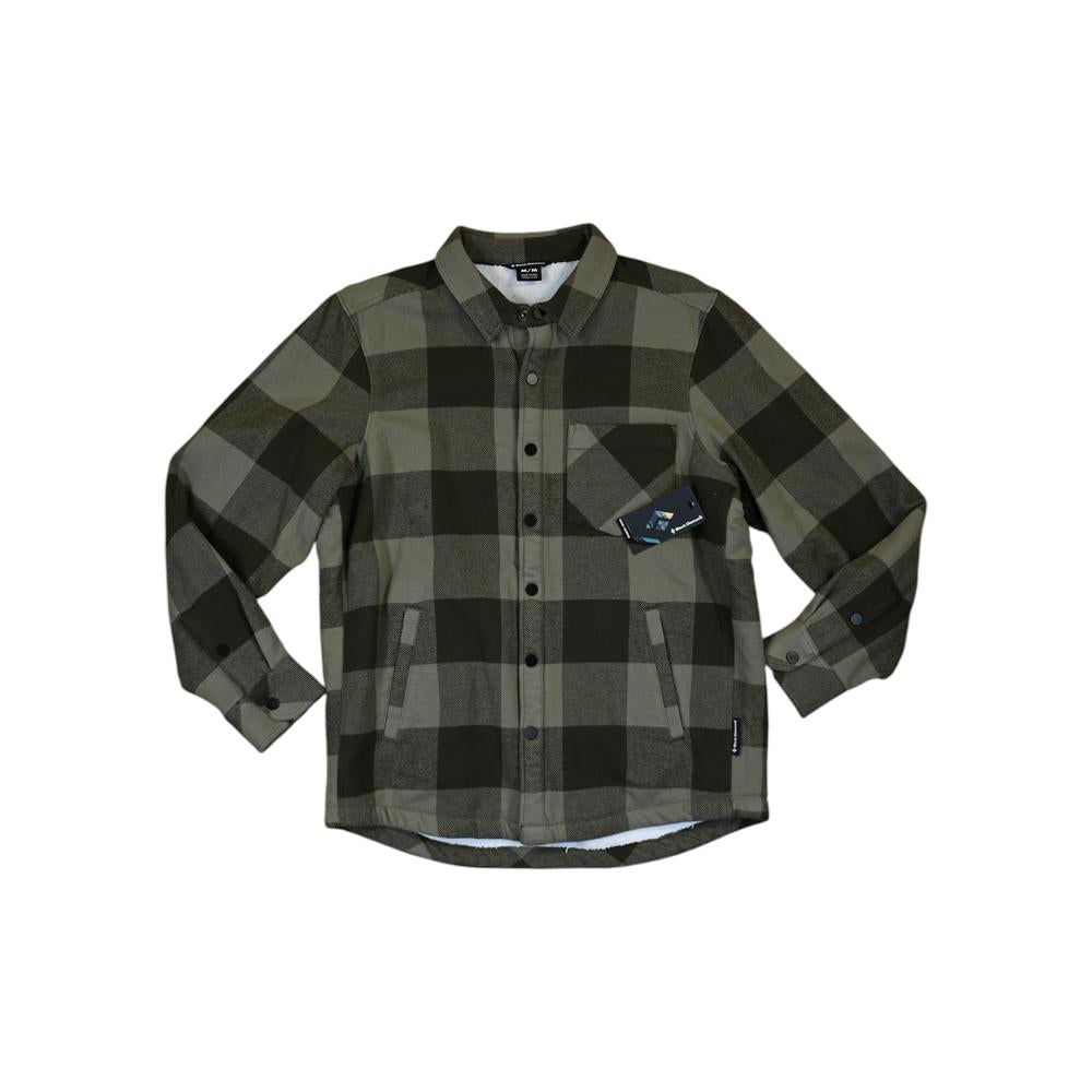 Black Diamond Men's Project Lined Shirt Dark Moss/Pine Smoke M Sample - FERAL