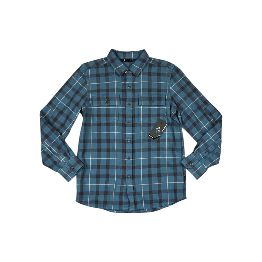 Black Diamond Men's Project Twill Long Sleeve Shirt Creek Blue/Charcoal M Sample - FERAL