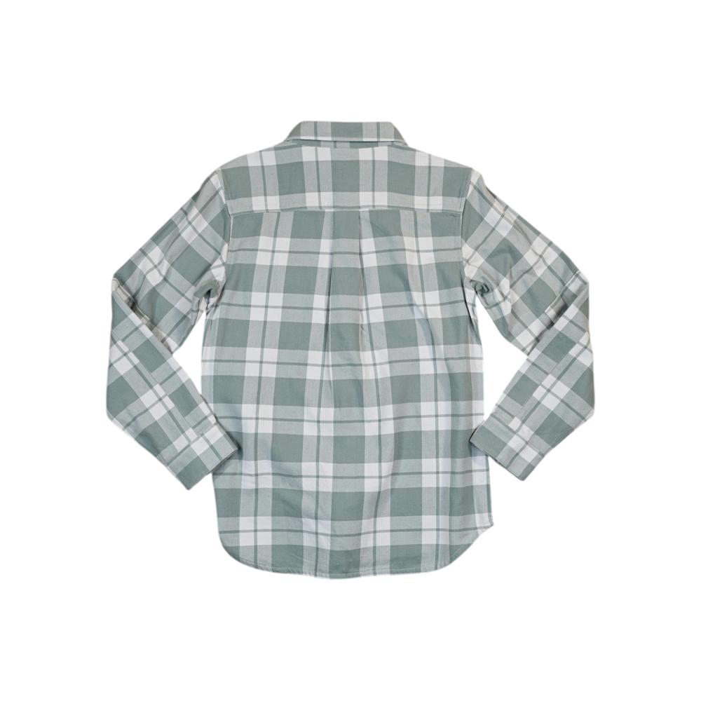 Black Diamond Women's Project Twill Long Sleeve Shirt Green/Cream Sample - FERAL