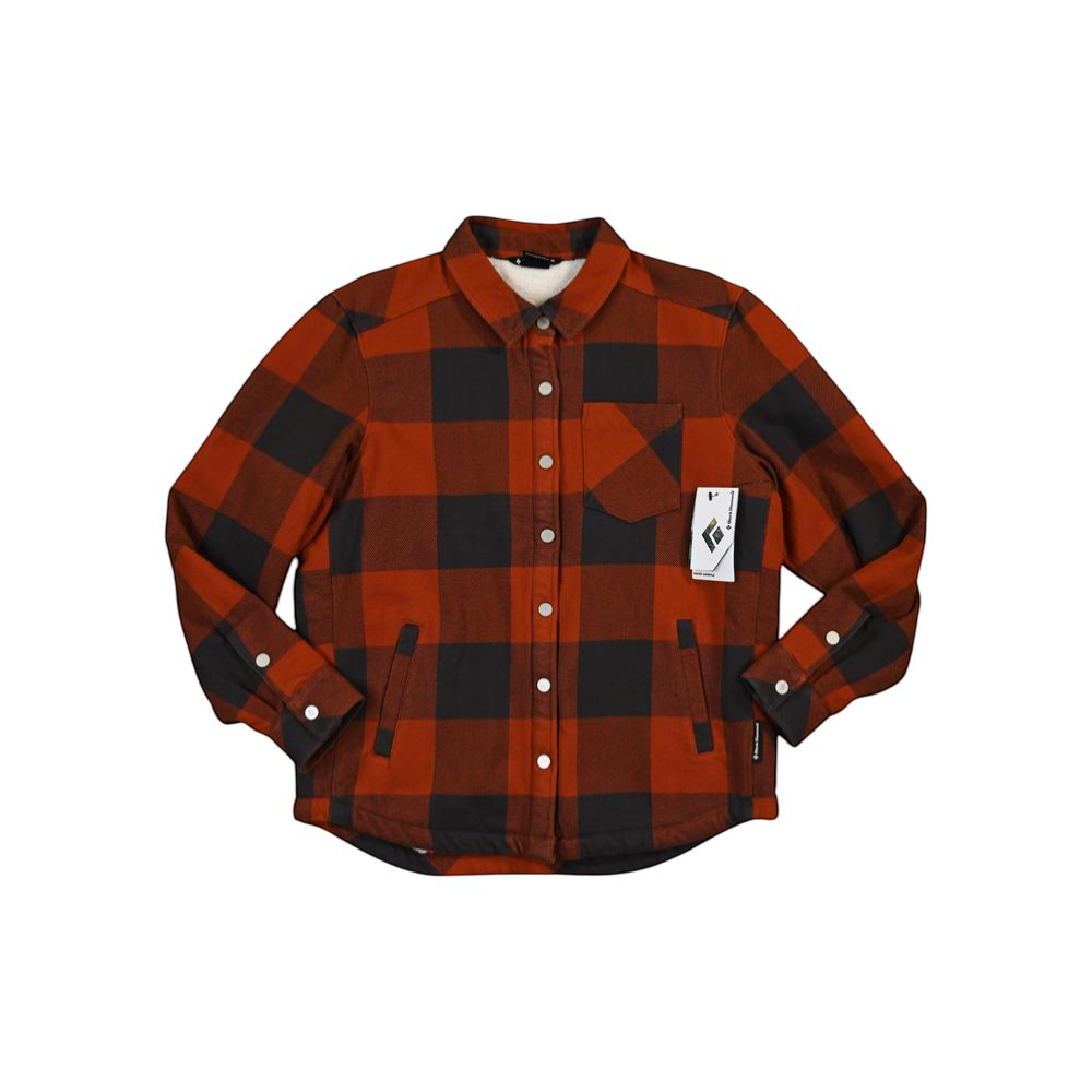 Black Diamond Women's Project Lined Flannel Carbon/Burnt Sienna S Sample - FERAL