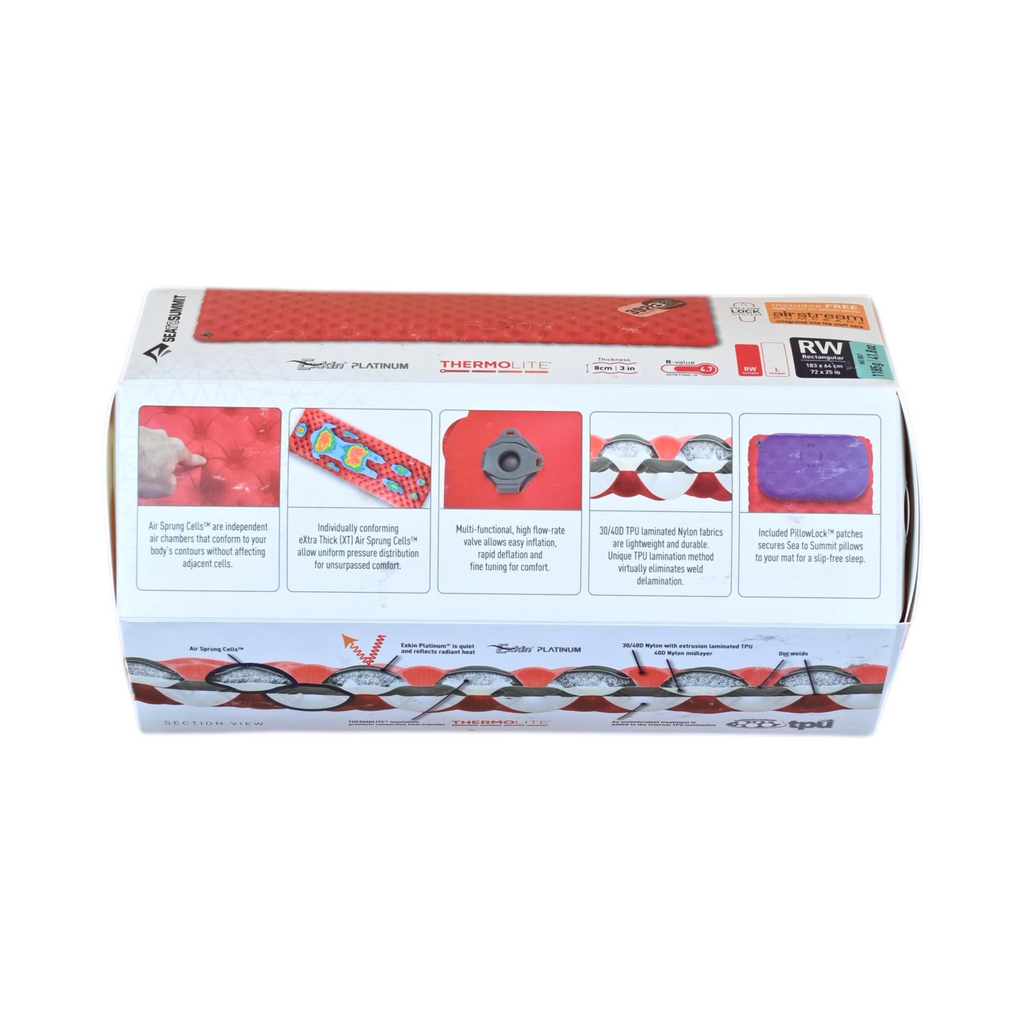Sea to Summit  Sleeping Pad - Inflatable Comfort plusXT Insulated Rectangular Red Regular Wide USED