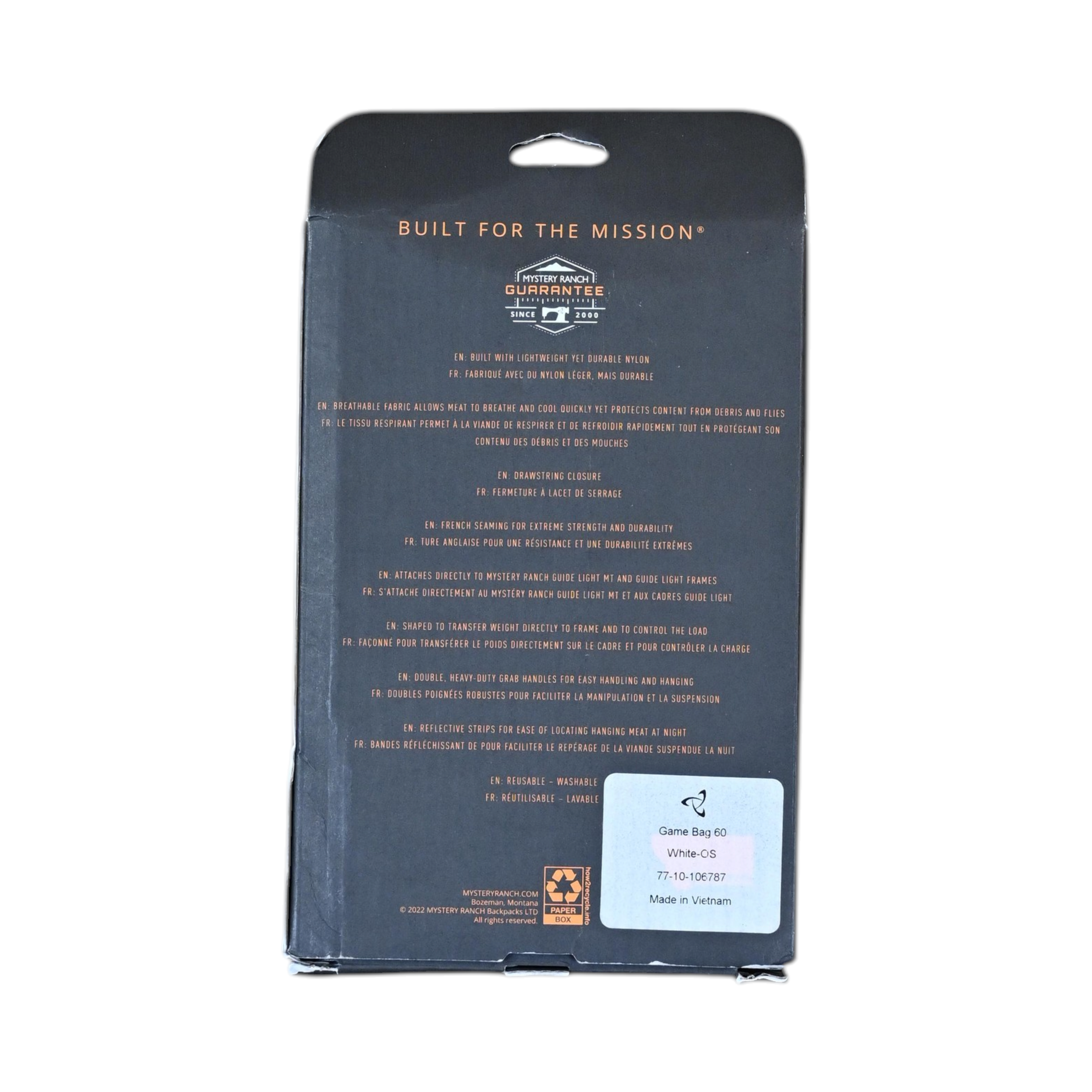 Mystery Ranch Game Bag 60 Pack Accessory