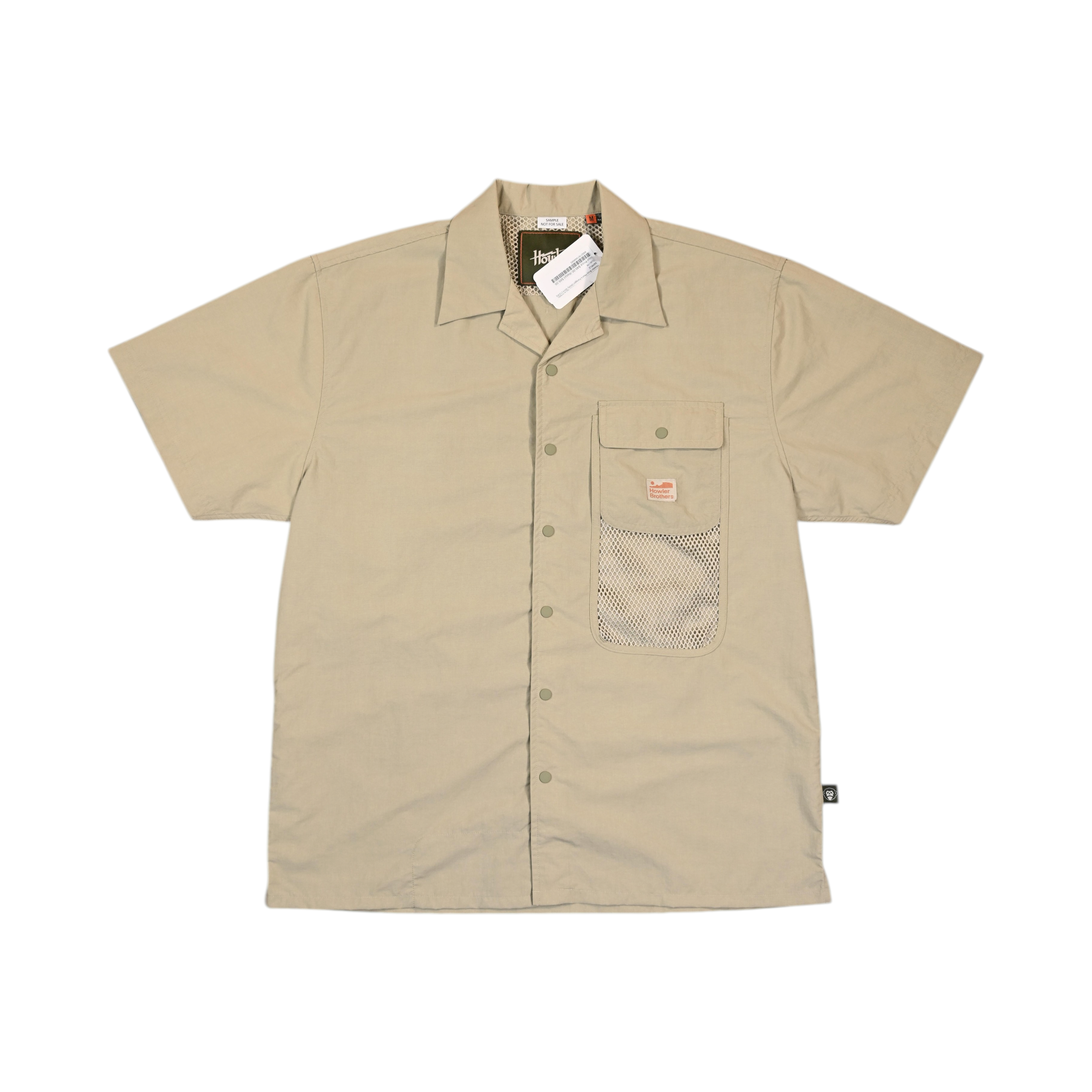 Howler Brothers Men's Forager Utility Short Sleeve Button Up Beige