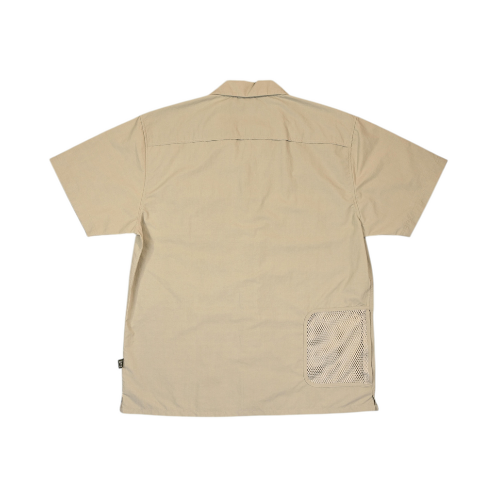Howler Brothers Men's Forager Utility Short Sleeve Button Up Beige