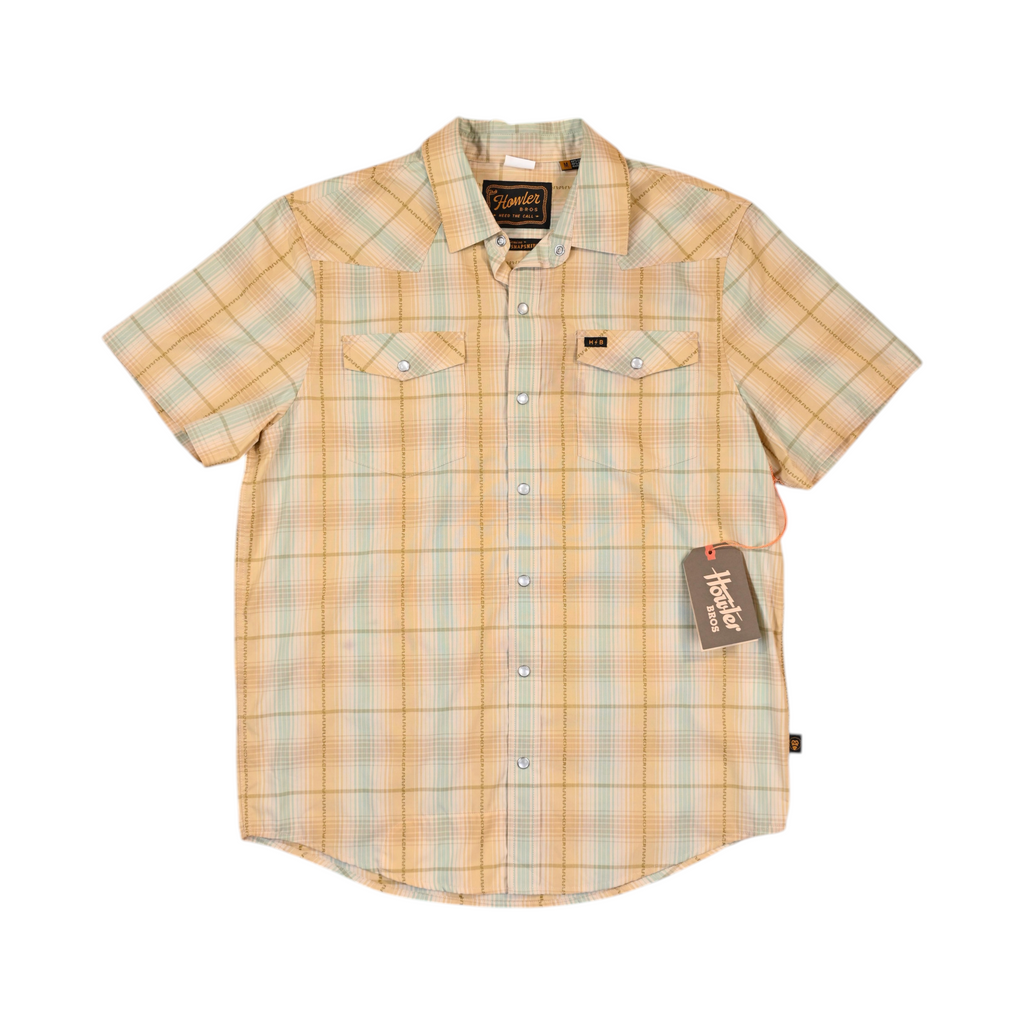 Howler Brothers Men's H Bar B Snap Short Sleeve Button Up Yellow