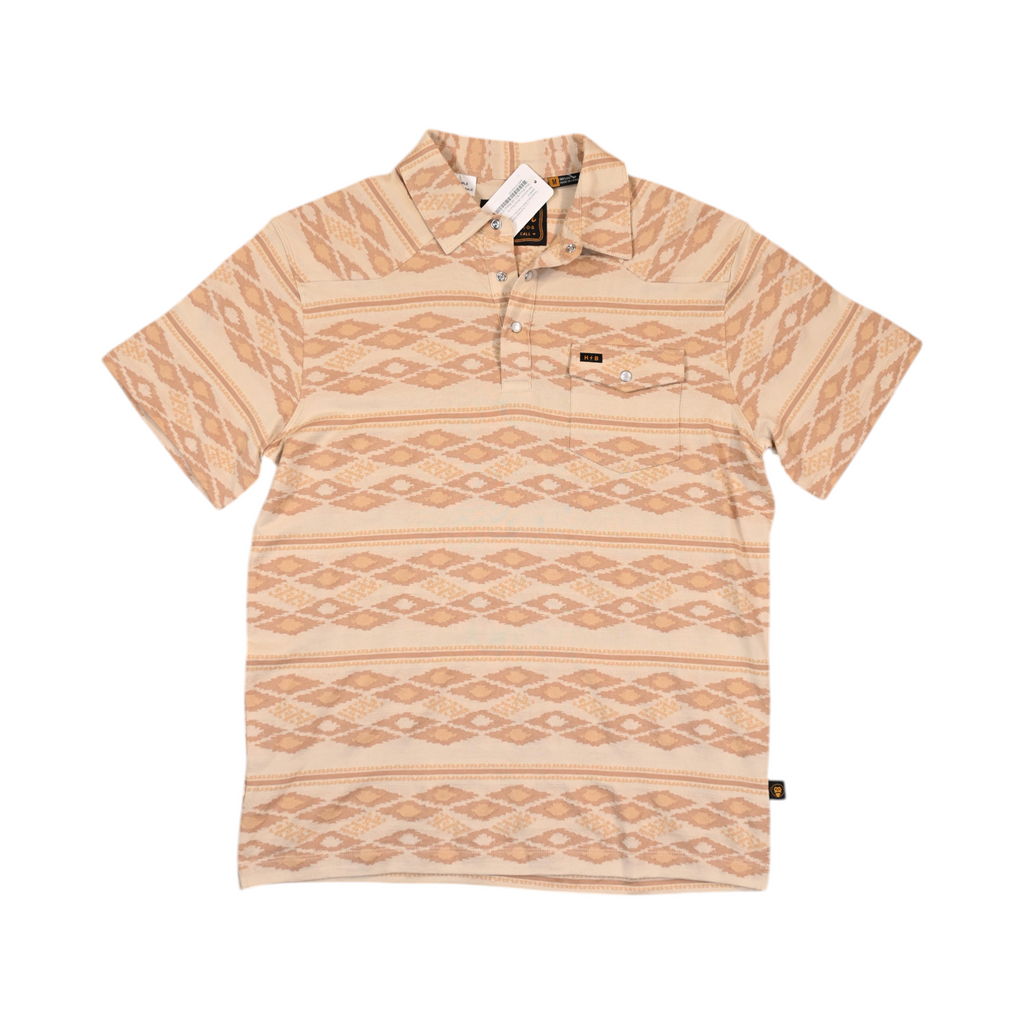 Howler Brothers Men's Ranchero Jacquard Polo Shirt Beige