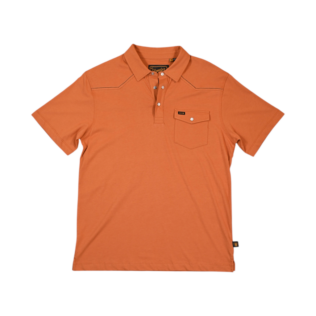 Howler Brothers Men's Ranchero Polo Shirt Orange